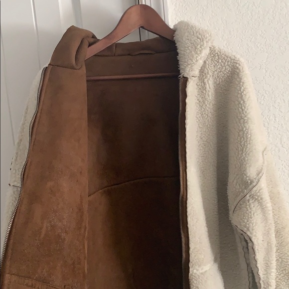 Brown Suede Teddy Jacket (REVERSIBLE) - Picture 6 of 6